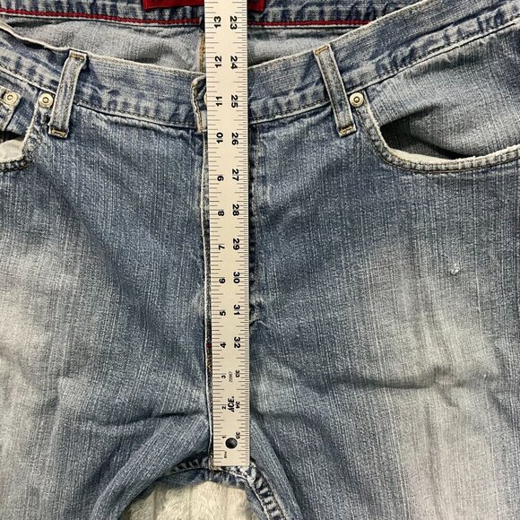 VTG Tommy Hilfiger Jeans Y2K Mens 36 Straight Relaxed Blue Denim Mexico 35x31 - Picture 6 of 9